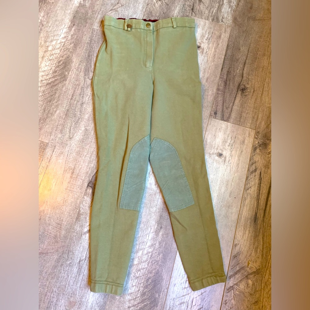 ON COURSE Cotton Naturals Sz 30 Shapely equestrian riding breeches pants, khaki